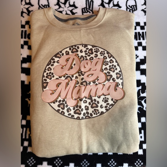 Fruit of the Loom Tan 'Dog Mama' Sweatshirt - Picture 1 of 1